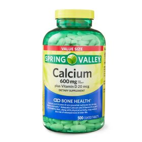 Spring Valley Calcium Plus Vitamin D Tablets; 600 mg; 500 Count
