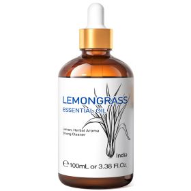 HIQILI 100ML Frankincense Essential Oils,100% Pure Nature for Aromatherapy, Diffuser, Humidifier, Massage, Relieve Stress (NET WT: 100ml, Color: Lemongrass)